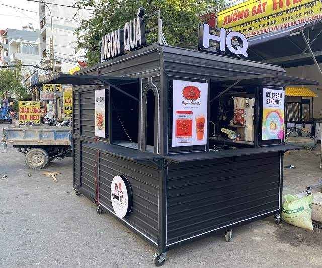 Kiosk lưu động bán trà