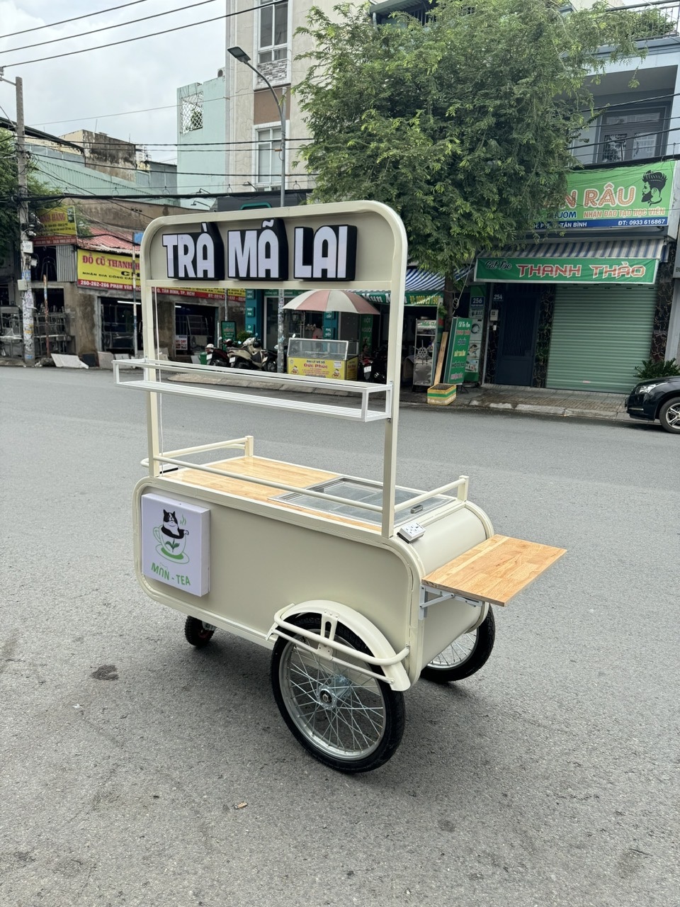 Xe ba bánh bán cafe, trà sữa - Ảnh 12