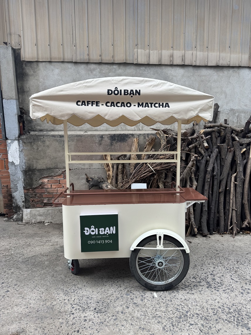 Xe ba bánh bán cafe, trà sữa - Ảnh 9