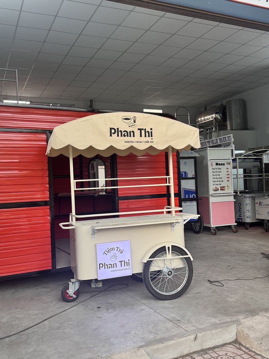 Xe ba bánh bán cafe, trà sữa - Ảnh 17