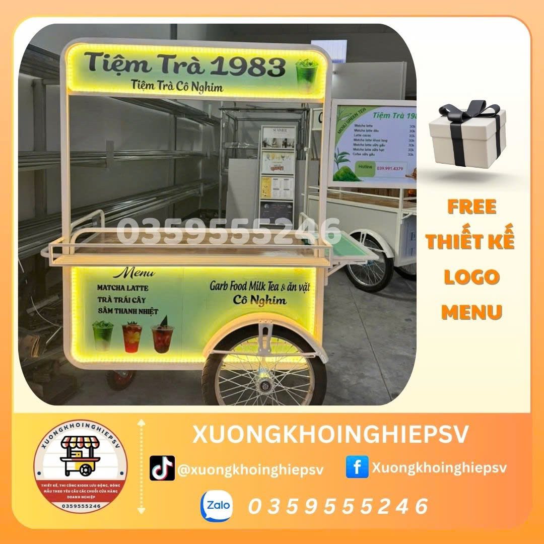 Xe đẩy bán trà