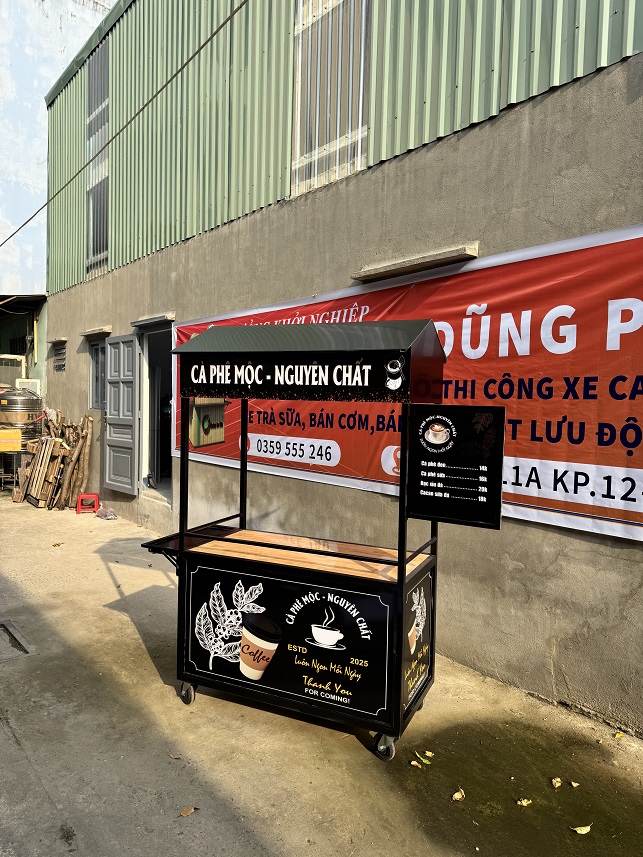 Xe đẩy bán coffee - Ảnh 3