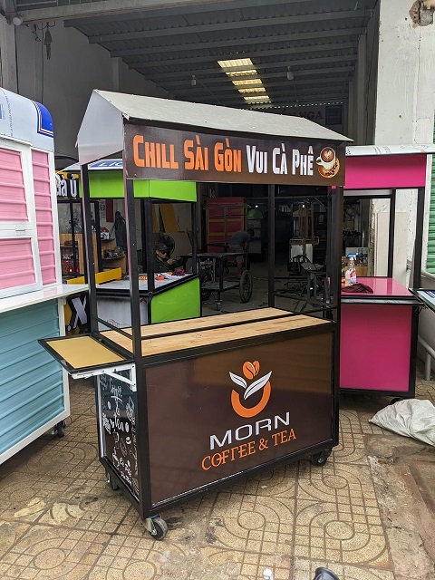 Xe đẩy bán coffee - Ảnh 10