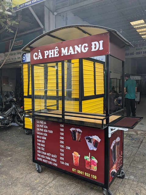 Xe đẩy bán coffee - Ảnh 6