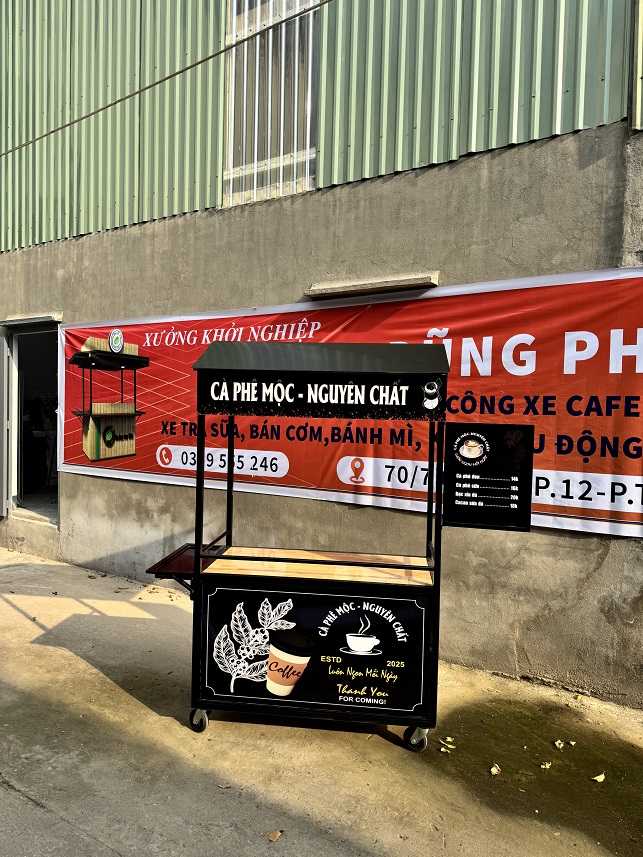 Xe đẩy bán coffee - Ảnh 4